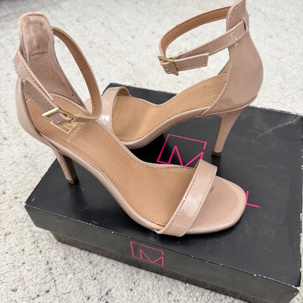 Material Girl Nude Heels Size 7